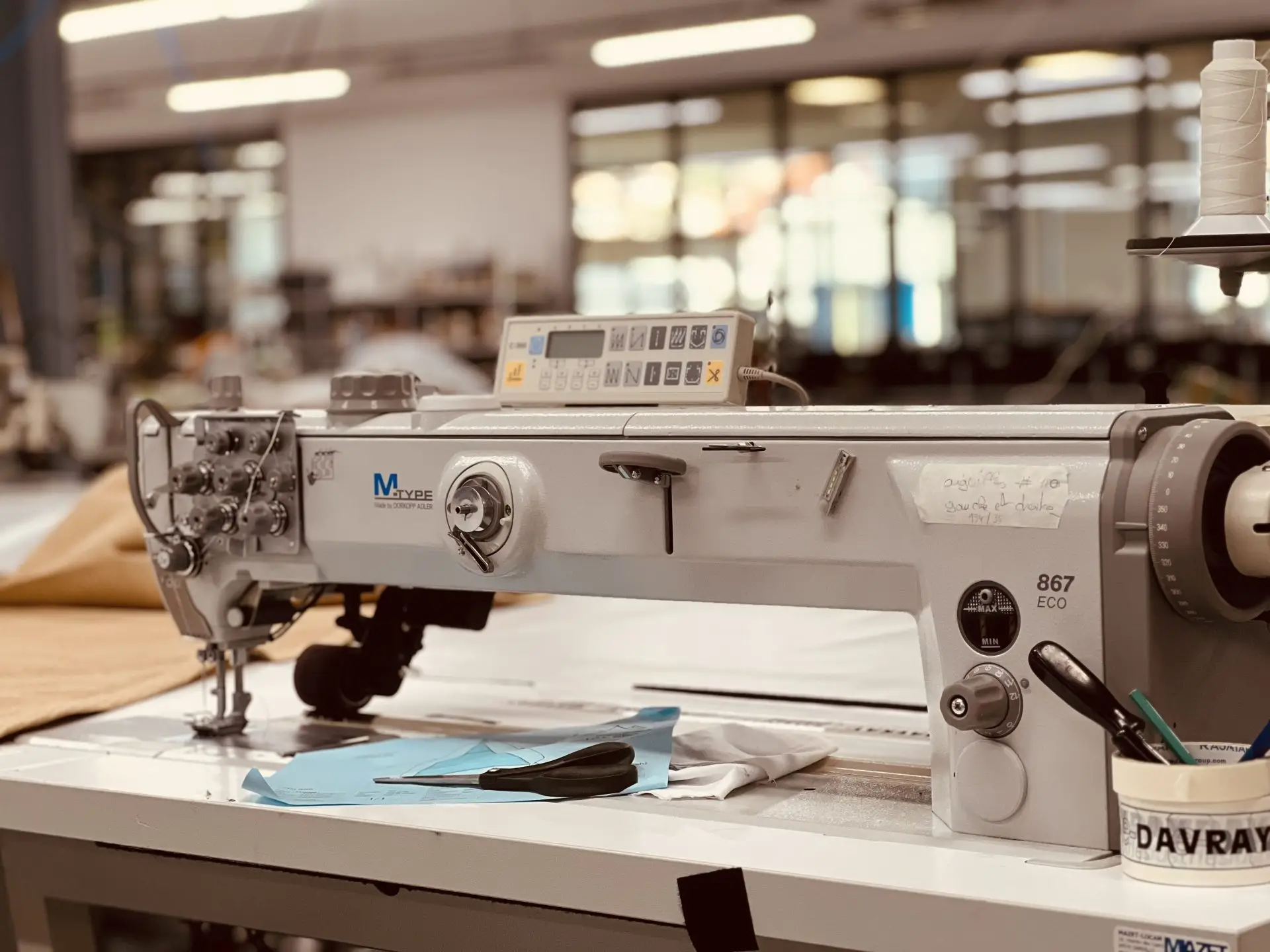 écran de cantonnement de fumée en textile ignifugée M0 sur mesure